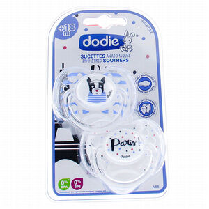 Duo de sucettes anatomiques en silicone 18+ mois - Paris 