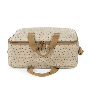 Valise bébé de maternité imprimé cœurs Poppy cannelle 