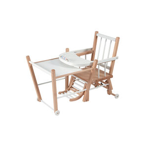 Chaise haute traditionnelle Marcel transformable – Hybride Blanc  