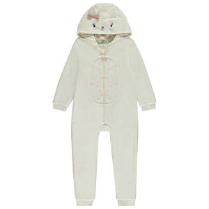 Surpyjama en sherpa avec capuche fantaisie chat pour fille 