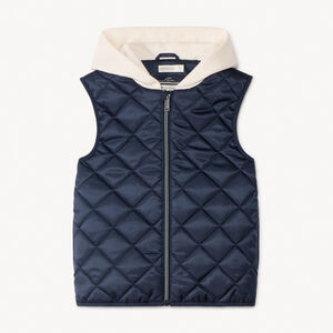 Doudoune sans manches matelassée à capuche pour garçon 