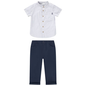 Ensemble 2 pièces avec chemise rayée pour bébé garçon 