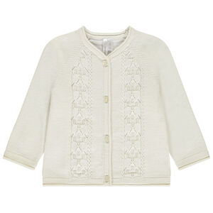 Gilet en tricot ajouré pour bébé fille 