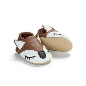 Chaussons bébé en cuir 2-3 ans Ragnar le renard marron 