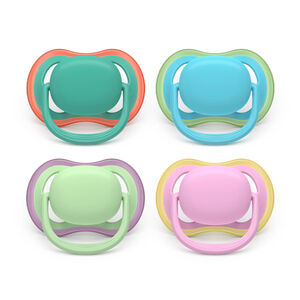 Lot de 2 sucettes silicone 6-18M Ultra Air unies (lot aléatoire) 