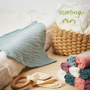 Lot de 5 serviettes en tétra 25 x 25 cm 