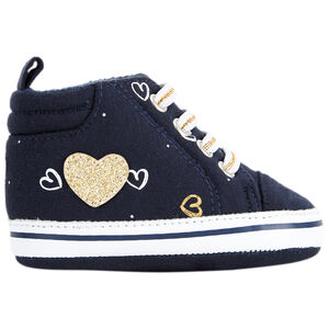 Baskets montantes à lacets élastiques pour bébé fille 