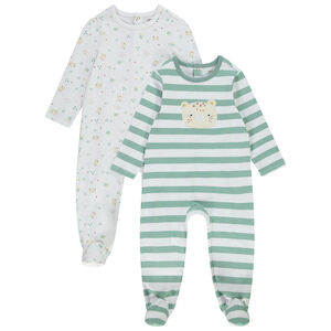 Lot de 2 dors-bien en jersey imprimé tigres et rayures pour bébé garçon 