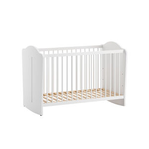 Lit bébé 60 x 120 cm à bascule Megève blanc 