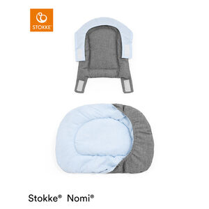 Coussin réducteur réversible pour chaise haute Nomi gris/bleu 