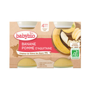 Petit pot pomme banane bio - 2x130g 