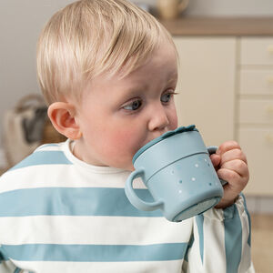 Tasse d'apprentissage Foodie Happy Dots Bleu  