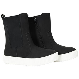 Bottines effet daim à semelle contrastée pour fille 