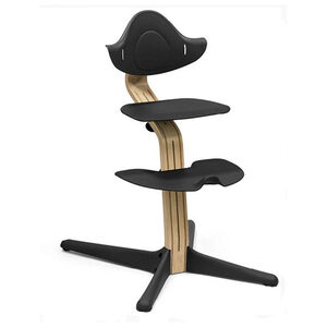 Chaise Haute NOMI évolutive - Noir Bois Chêne Main Chaise Haute NOMI évolutive - Noir Bois Chêne