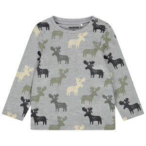 T-shirt manches longues imprimé élans pour bébé garçon 