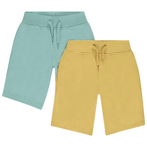 Lot de 2 bermudas unis pour garçon 