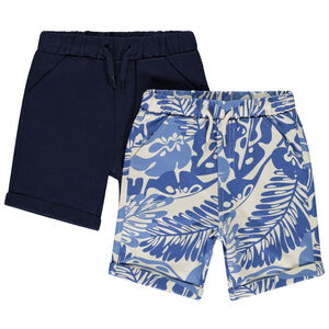 Lot de 2 bermudas molleton fantaisie pour bébé garçon 