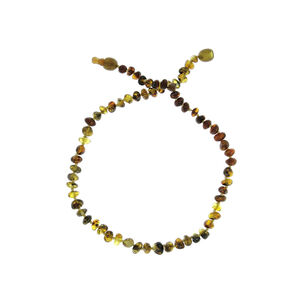 Collier d'ambre pour bébé à clip gray 
