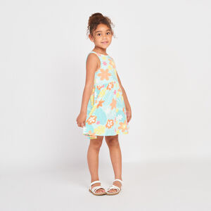 Robe sans manches imprimé fantaisie pour fille 