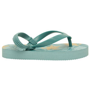 Tongs imprimé feuilles et tortues pour garçon avec lanière selon l'âge 