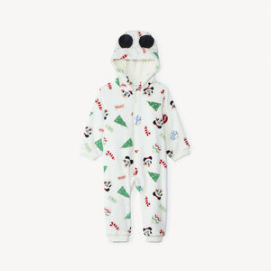 Surpyjama ludique de Noël Mickey Disney en sherpa pour bébé 