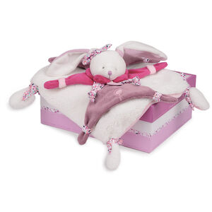 Doudou Lapin Cerise - Rose/Mauve 