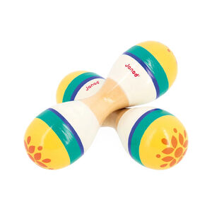 Double maraca en bois Gioia 