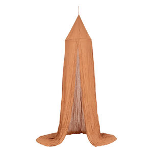 Ciel de lit en gaze de coton Noisette 