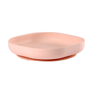 Assiette en silicone avec ventouse Rose 