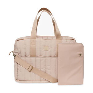 Sac à langer matelassé avec tapis Puffed Moos biscuit 