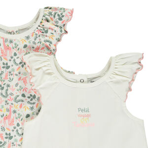 Lot de 2 combinaisons courtes Tanzanie pour bébé fille 