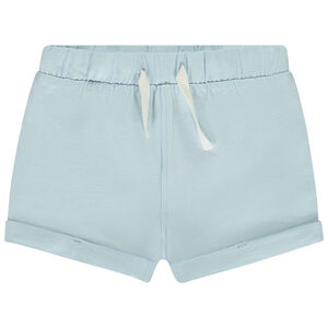 Short uni avec taille élastiquée pour bébé fille  