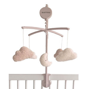 Mobile musicale Teddy Bouclette - Nuage de lune - Beige  