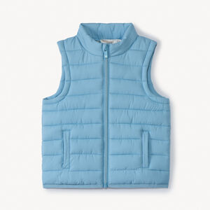 Doudoune sans manches unie pour bébé garçon 