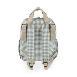 Sac à dos à langer I Love Vichy + tapis vert 