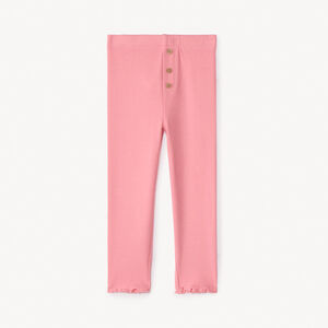 Caleçon uni côtelé avec boutons pour bébé fille 