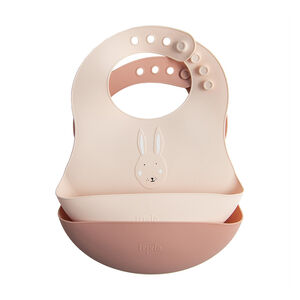 Lot de 2 bavoirs en silicone - Mrs. Rabbit 