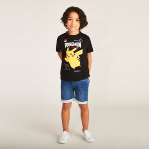 T-shirt manches courtes print Pikachu Pokémon pour garçon 