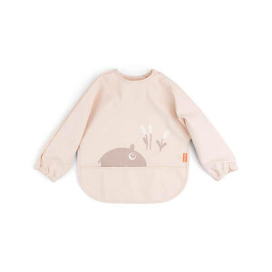 Bavoir tablier à manches longues - Rose 