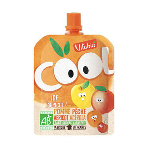 Gourde sucrée Cool Fruits pomme, pêche et abricot 90 g 
