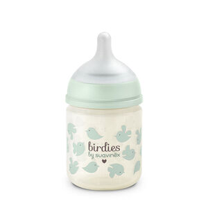 Biberon en verre 120ml avec tétine SX Pro XS Birdies vert 