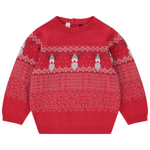 Pull doublé velours avec motif reine de Noël pour bébé garçon 