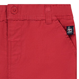 Bermuda uni avec étiquette tissée pour bébé garçon 