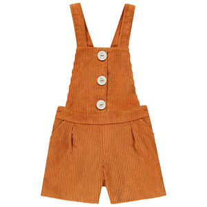 Salopette courte en velours côtelé pour enfant fille 