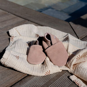 Chaussons souples 18-24M en suède Babysoft antique 