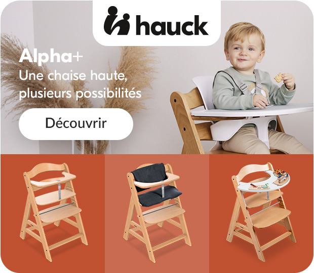 Une chaise haute, plusieurs possibilités