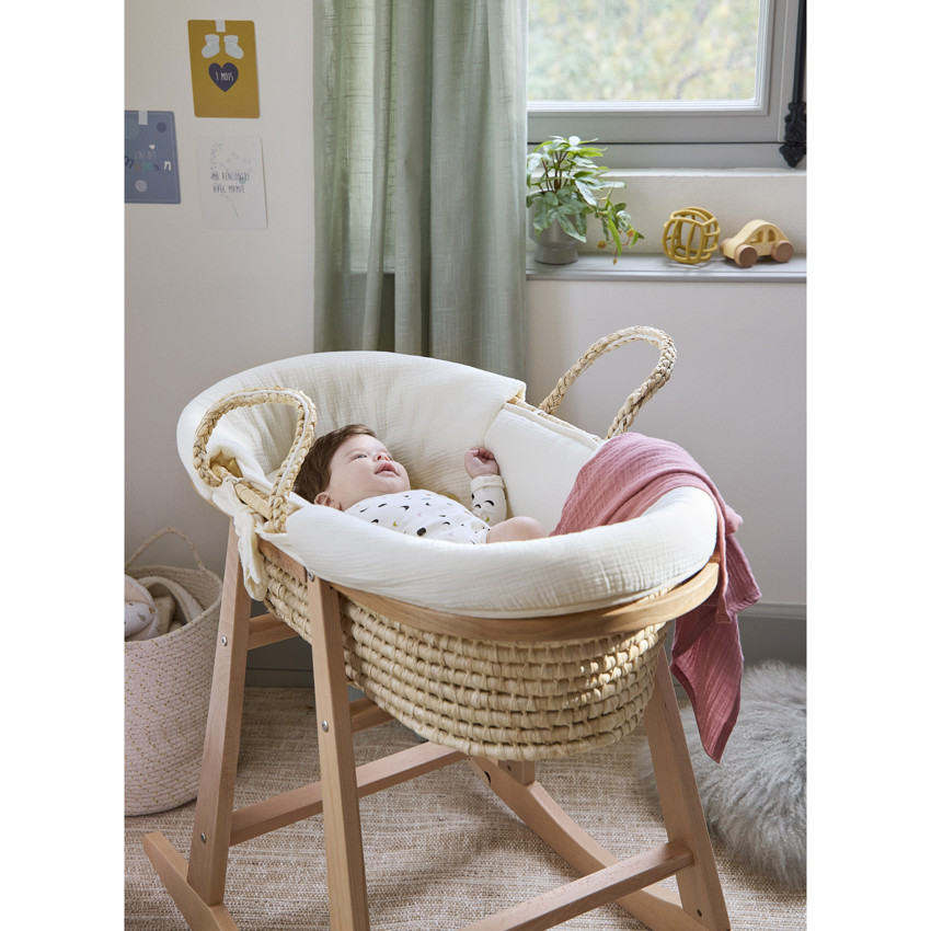 Couffin tressé en fibres naturelles Sweetdream 