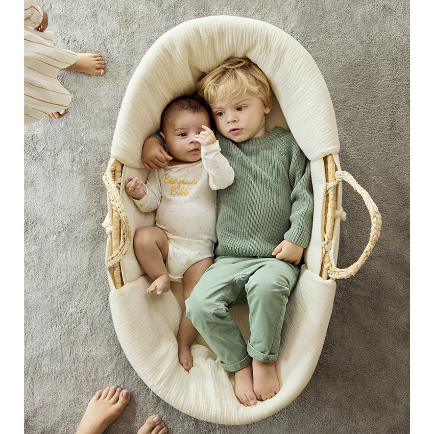 Couffin tressé en fibres naturelles Sweetdream 